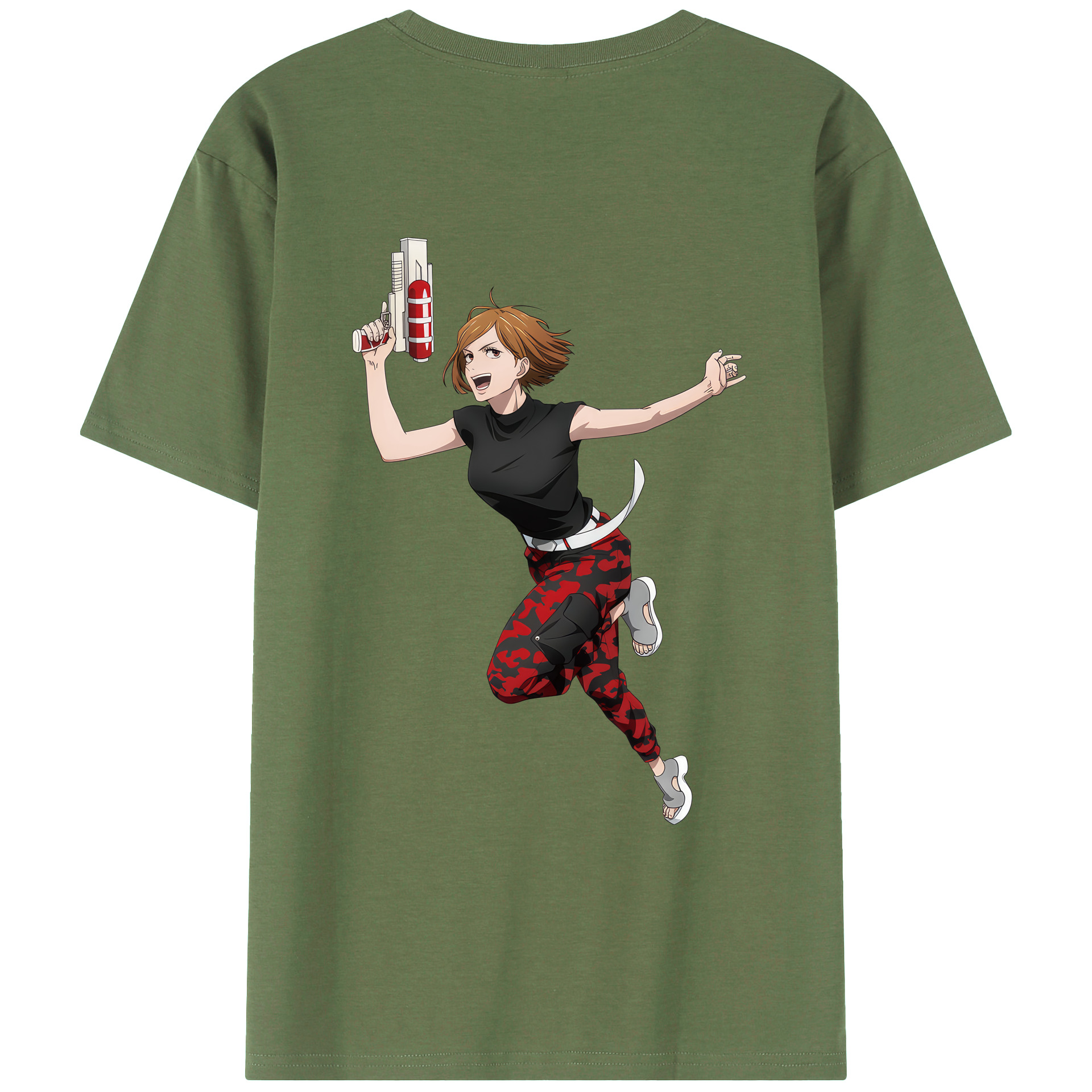 （画像用） 呪術廻戦 Jujutsu Kaisen 綿100％ メンズ半袖Tシャツ（バックプリント） 通気性